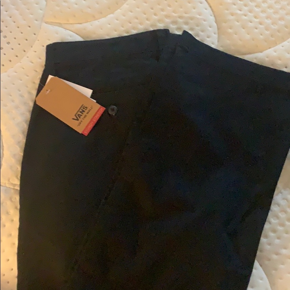 Black Sturdy Stretch Vans Pants